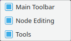 toolbars menu